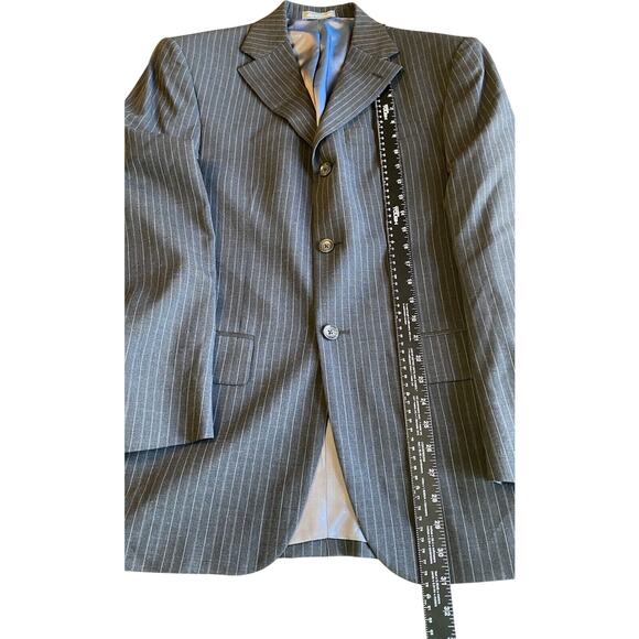 Oscar De La Renta Mens 38R Blazer Gray Wool Sportscoat Business Office Career - Picture 9 of 14